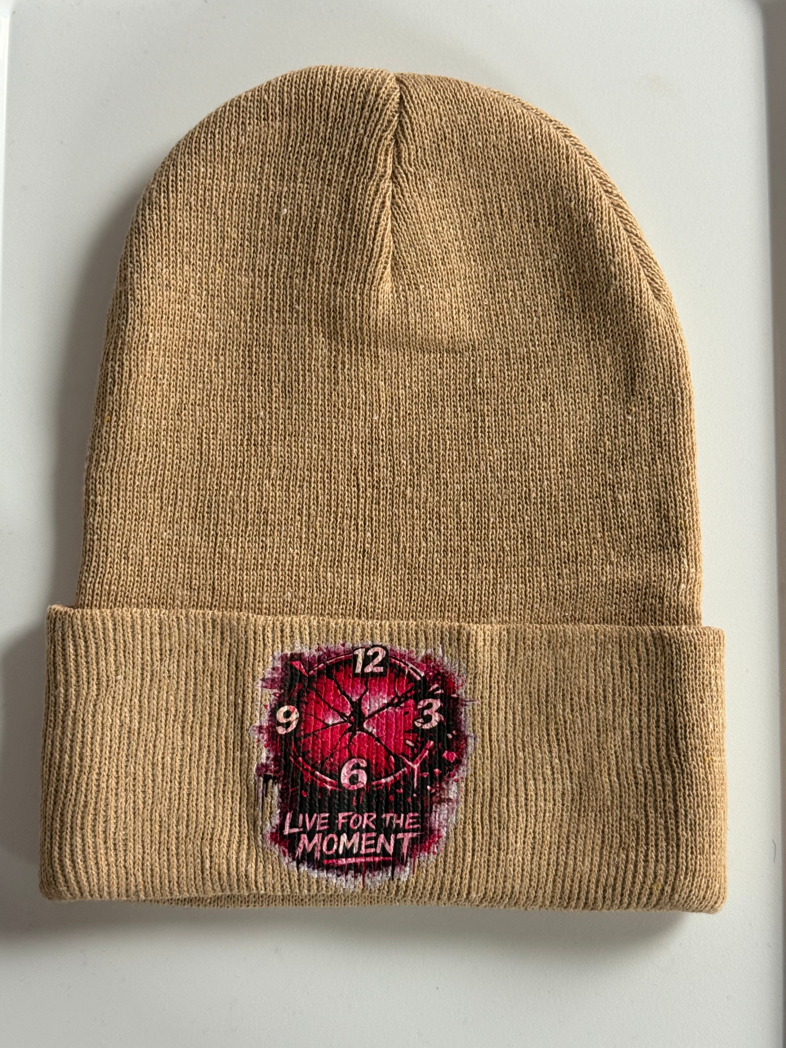 Clock Tan Beanie