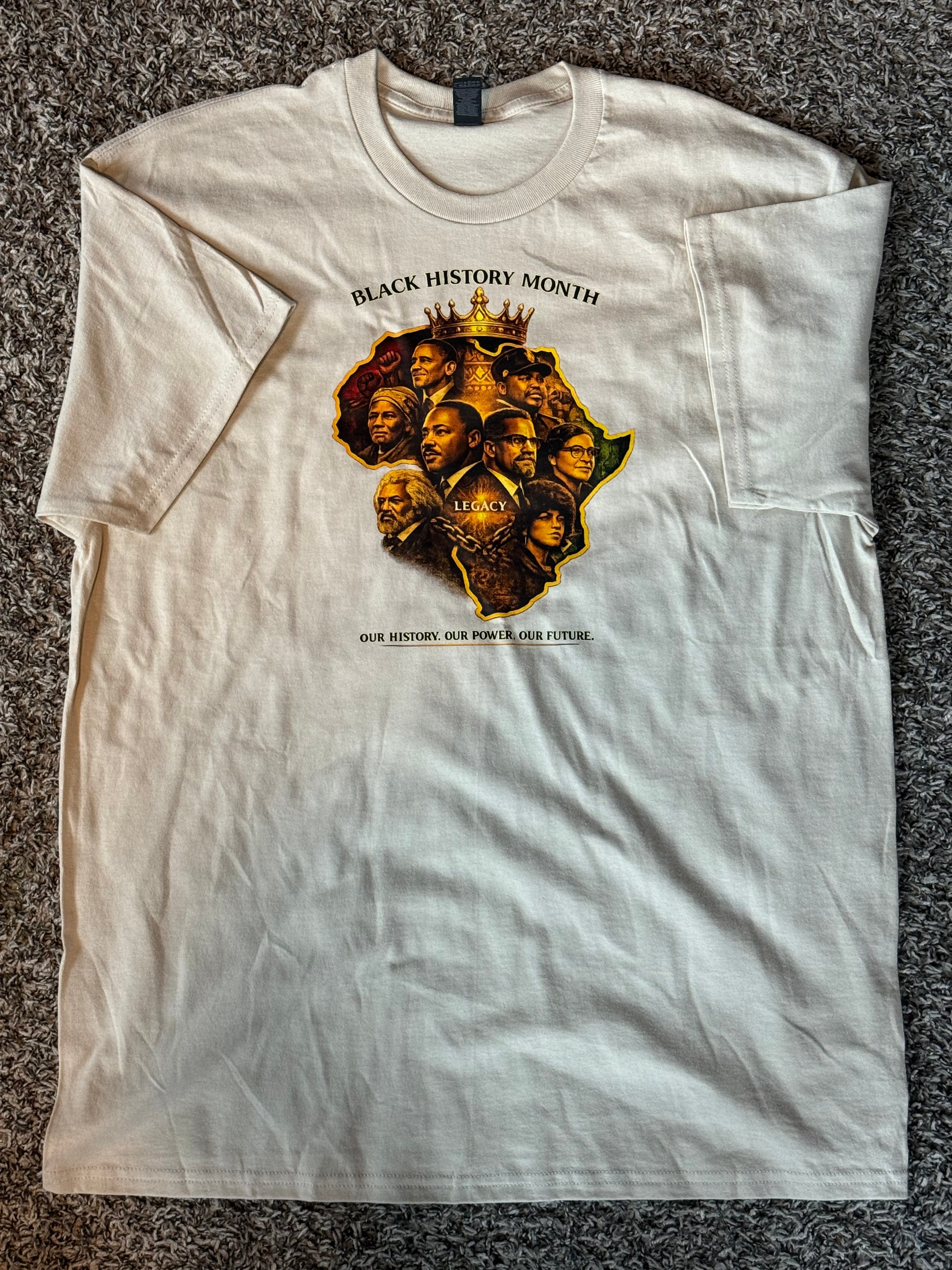 Africa Black History Tan Shirt