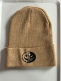 Smiley Face Tan Beanie