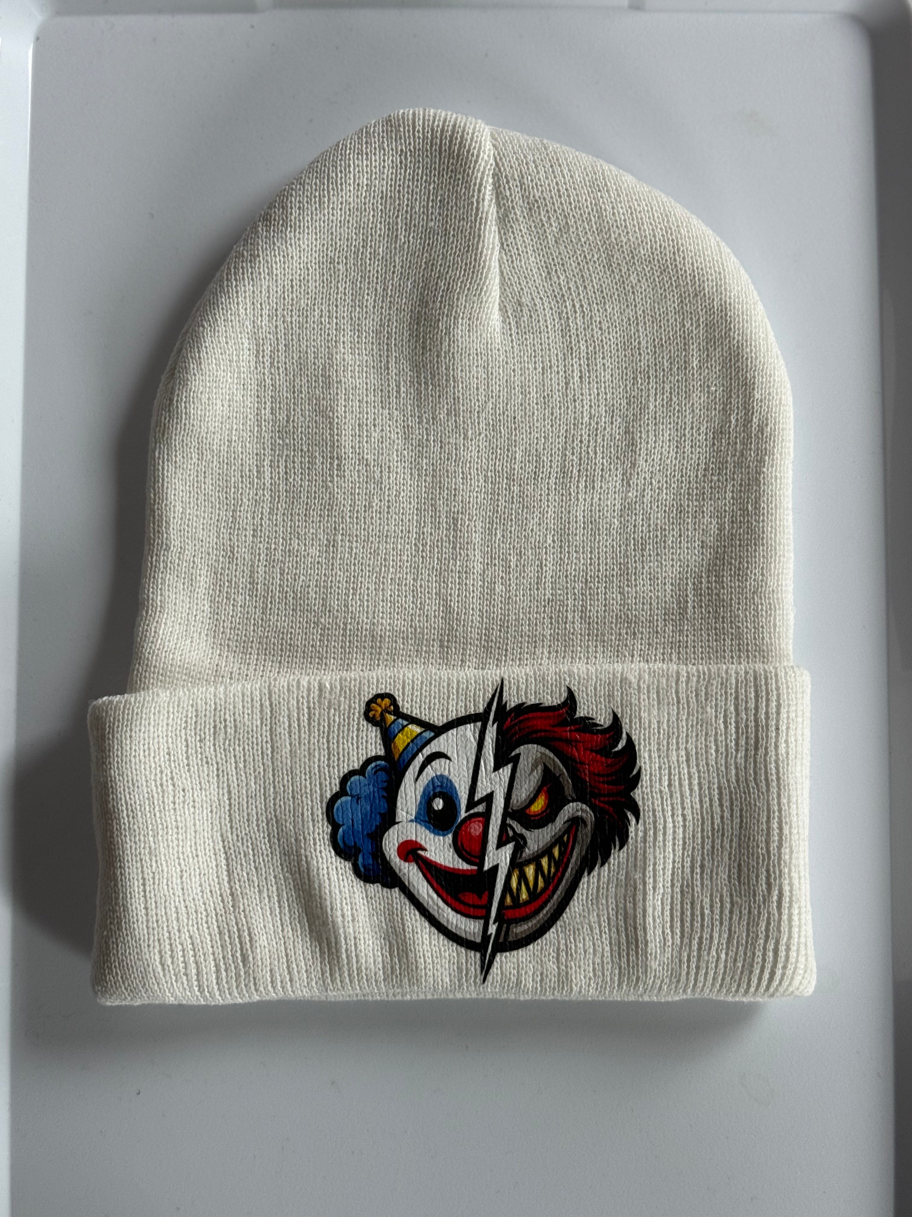 Clown White Beanie