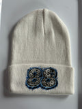 88 White/Blue Beanie
