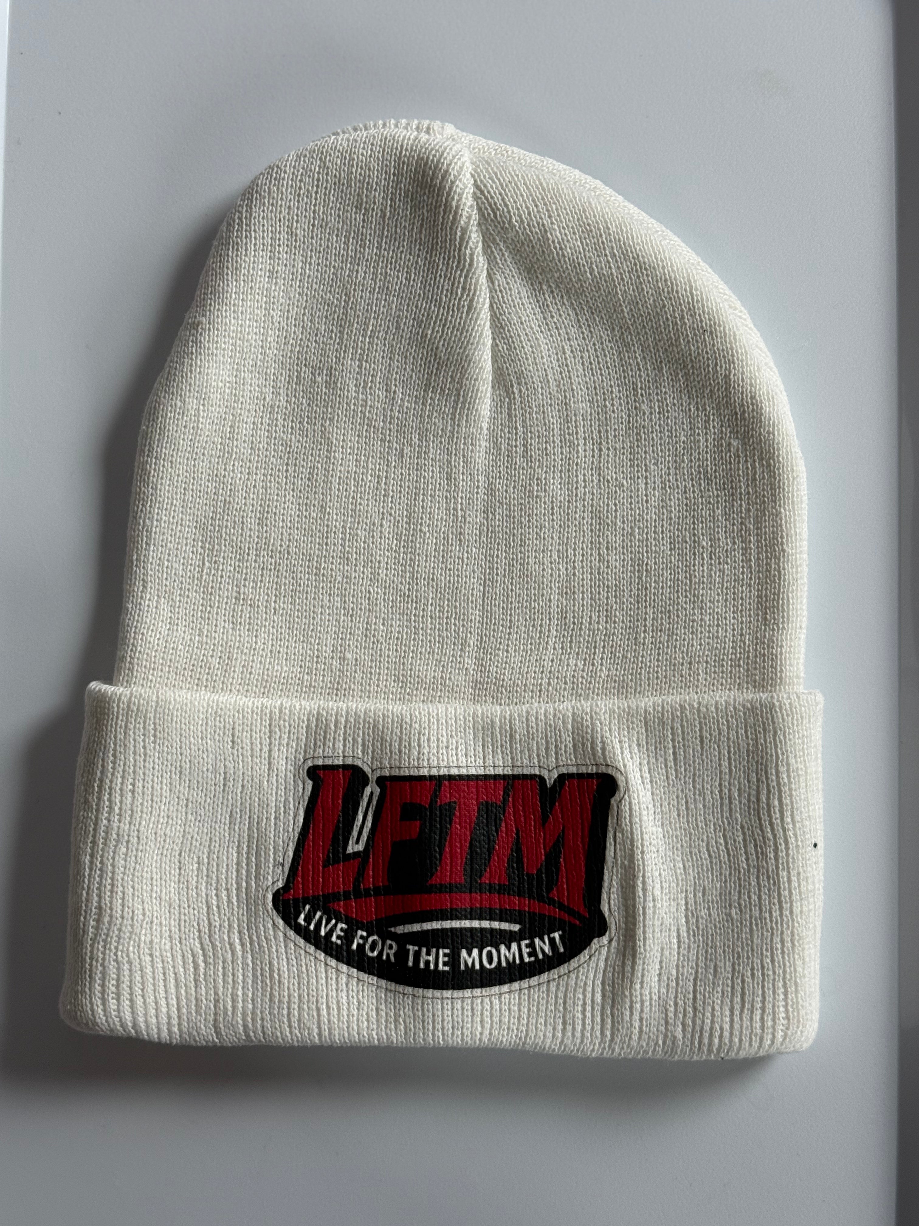 LFTM White/Red Beanie