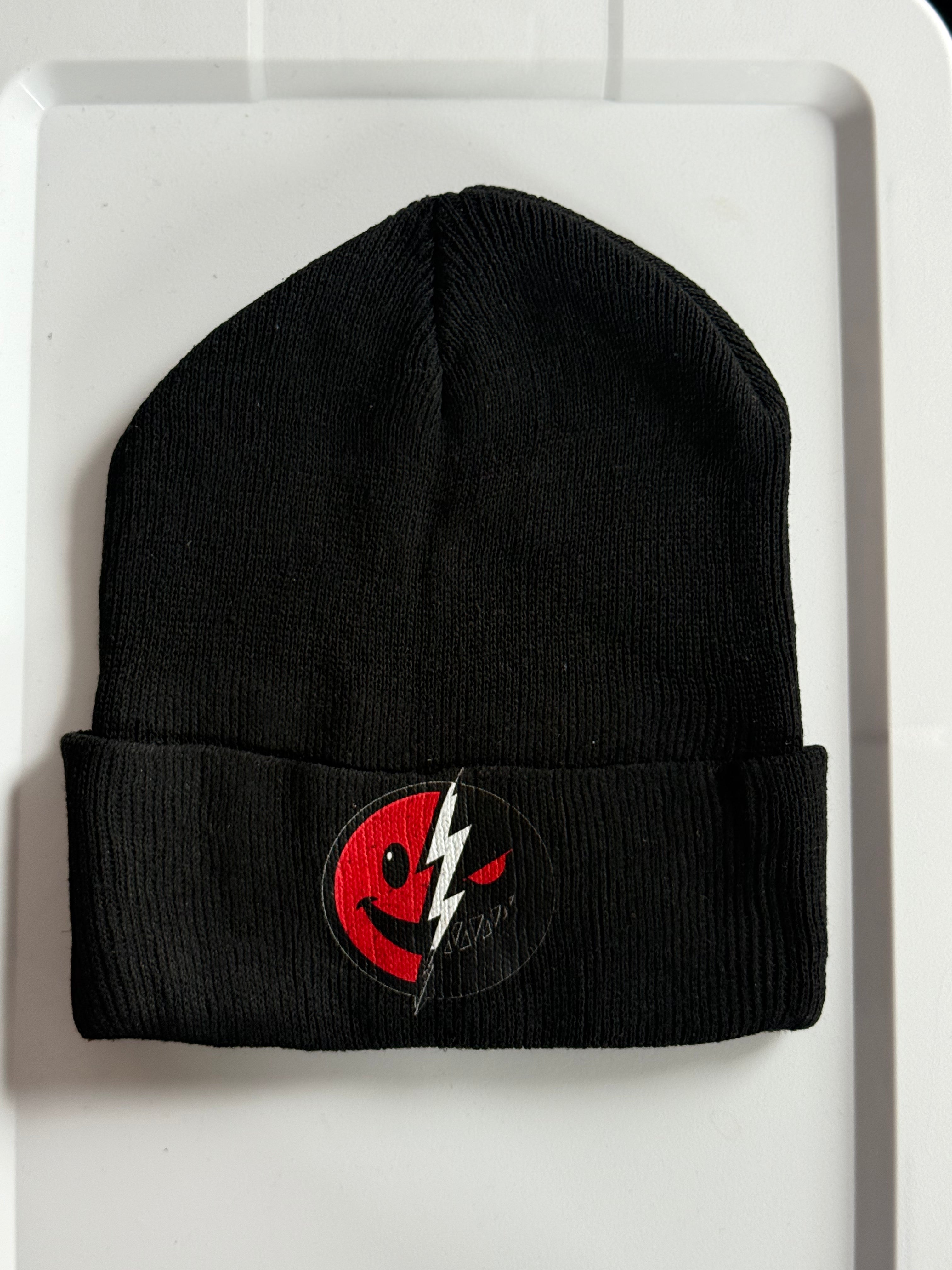 Smiley Face Black Beanie