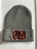 88 Grey/Burgundy Beanie
