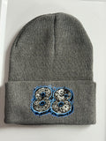 88 Grey/Blue Beanie