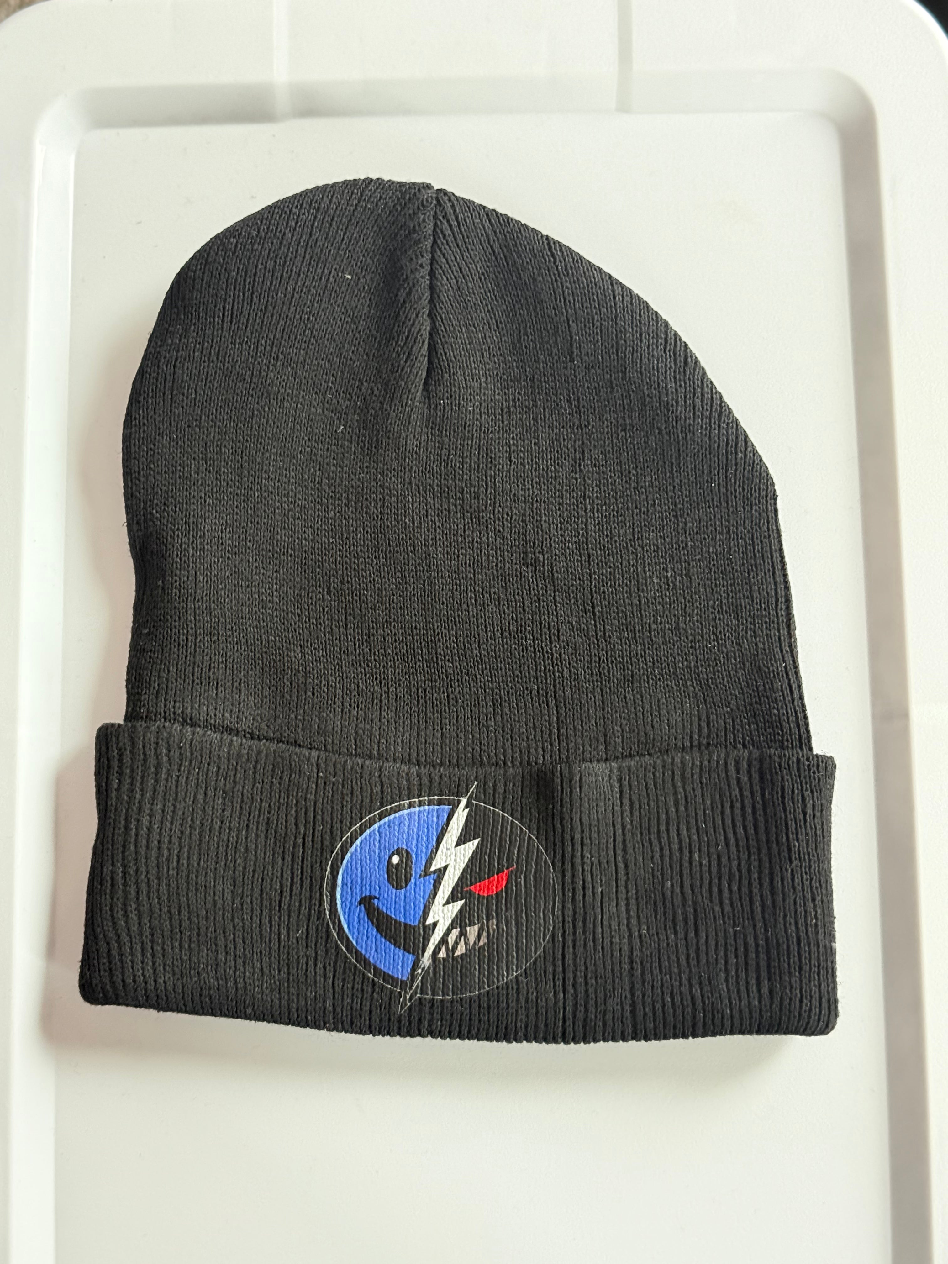 Smiley Face Black Beanie