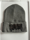 Drippy Grey/Black Beanie