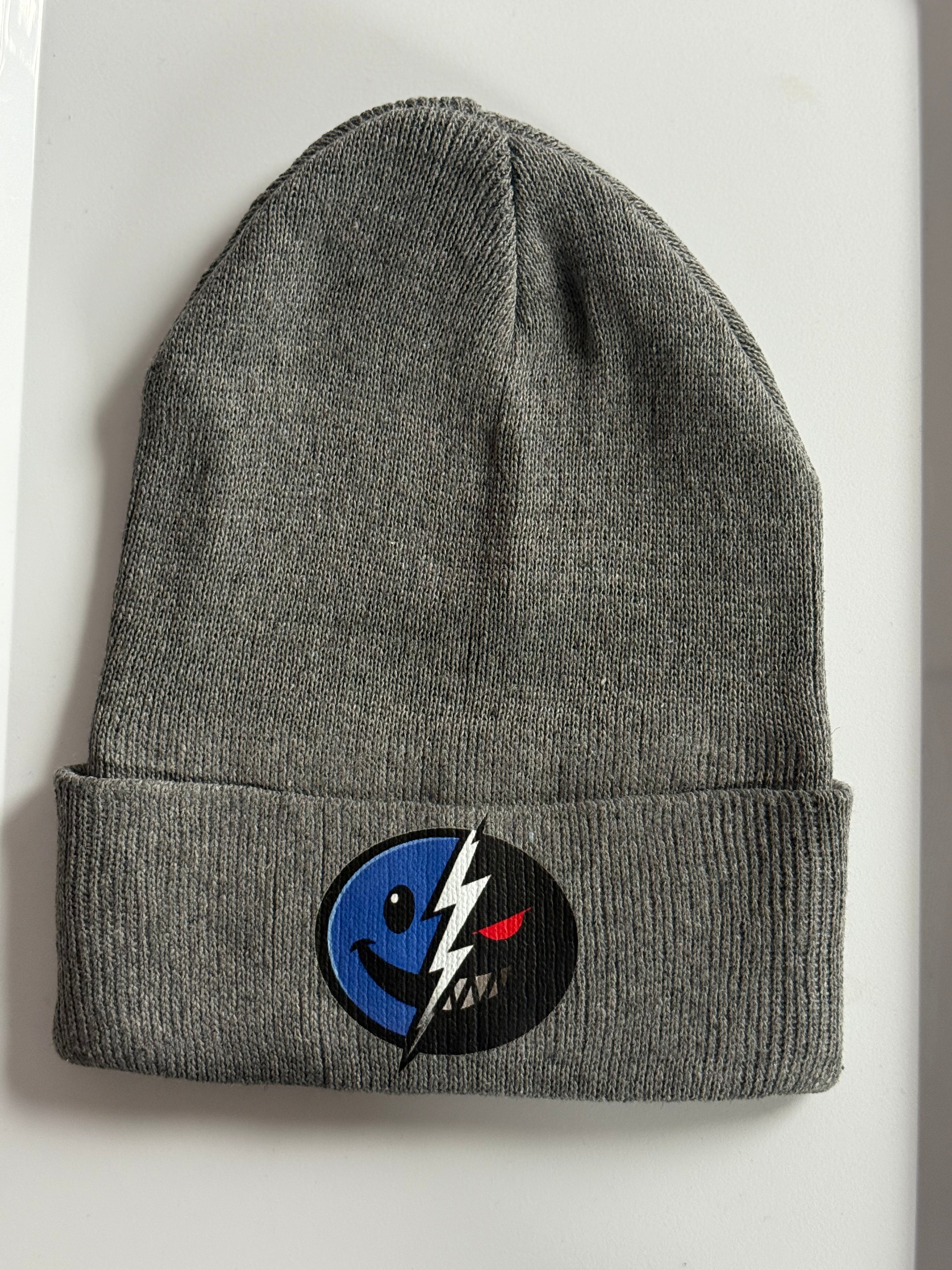 Smiley Face Grey Beanie